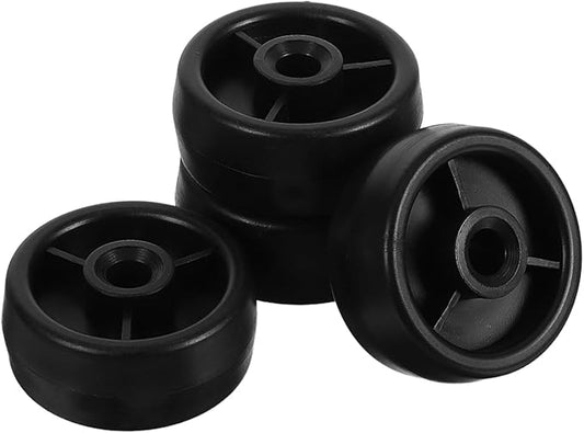 DECHOUS Heavy Duty Plastic Roller Wheel Replacement for Fitness Equipment Smooth Workout Plastic Casters for Treadmill Exercise Bike Home Gym