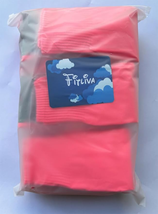 Fitliva Knee High Long Sports Socks Unisex Multicolor 3/6/12 Pairs