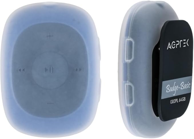 AGPTEK 64GB Clip MP3 Player with FM Shuffle, Portable Music Player with Sweatproof Silicone Case for Sports