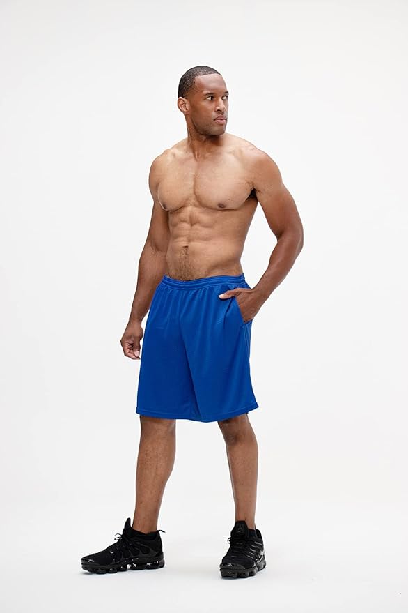 DEVOPS Men's 2-Pack Loose-Fit 10" Workout Gym Shorts with Pockets