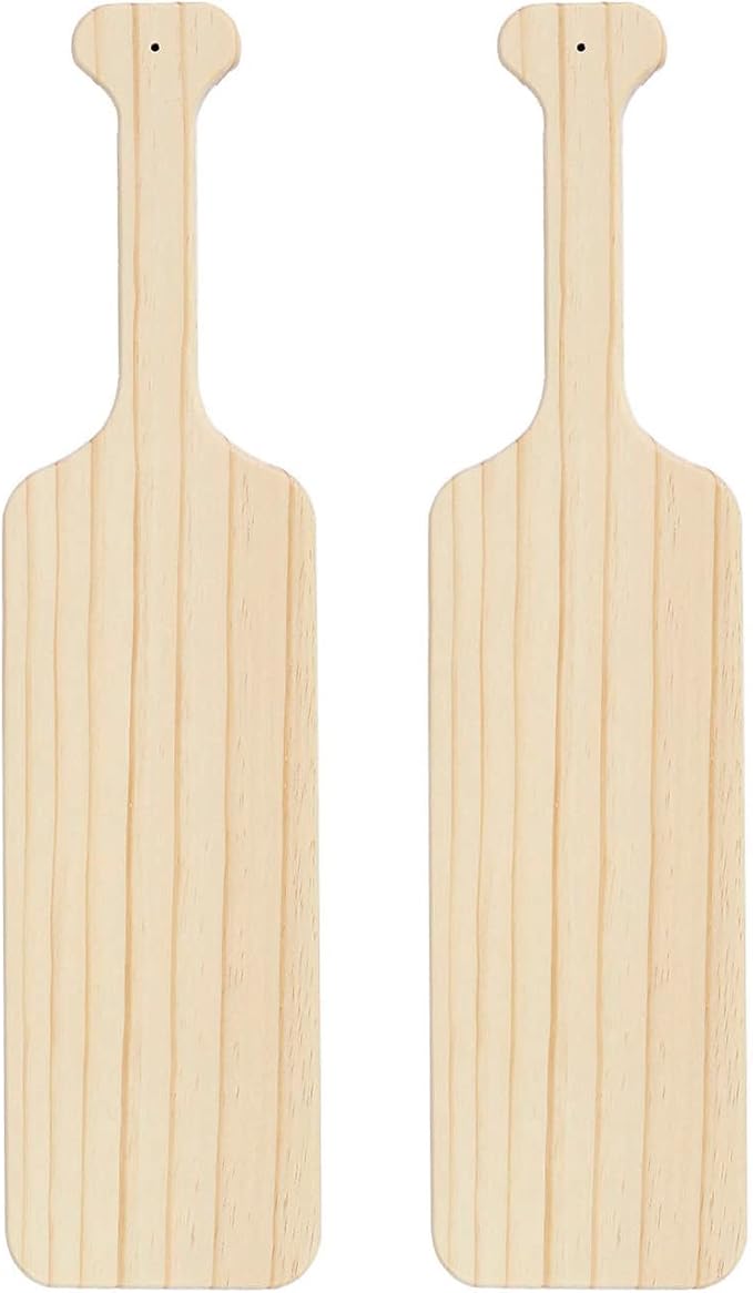 BATTIFE 2Pack 15 Inch Greek Fraternity Paddle, Unfinished Solid Pine Wood Paddles, Wooden Sorority Frat Paddle for Arts Crafts