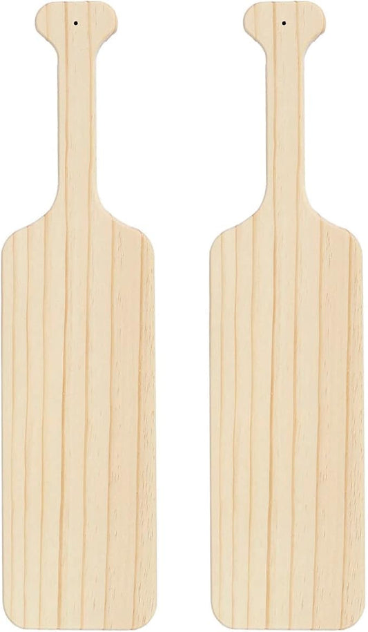 BATTIFE 2Pack 15 Inch Greek Fraternity Paddle, Unfinished Solid Pine Wood Paddles, Wooden Sorority Frat Paddle for Arts Crafts