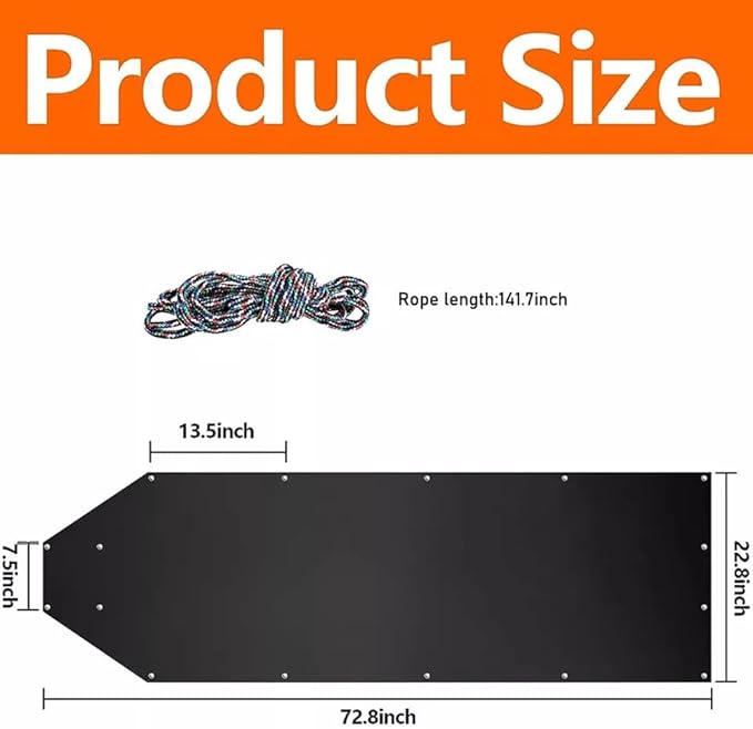 Deer Drag Sled Game Hauler Utility Snow Sled Deer Hunting Sled for Effortless Hauling of Ice Fishing Supplies, Firewood, Duck Hunting Gears, Fishing Equipment