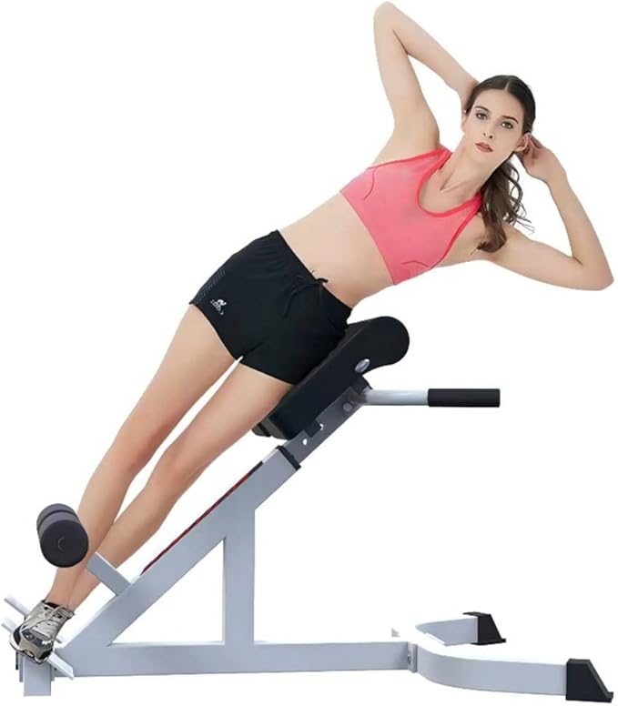 ComMax Roman Chair Back Hyperextension Bench Adjustable Back Exercise Machine Home Gym Workout Equipment for Abs and Glute