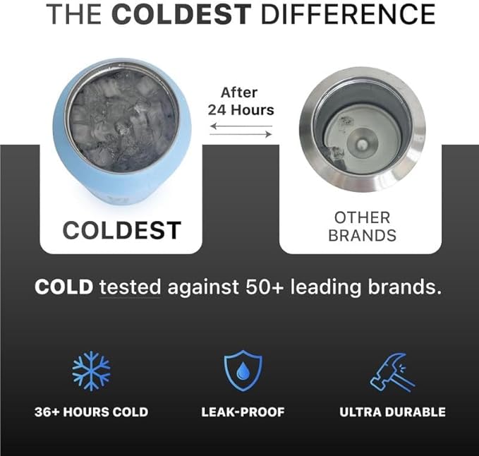 Coldest Insulated Water Bottle with Straw Lid - Stainless Steel Metal Insulated Bottle for Men & Women (Purple Nova, 40 oz)