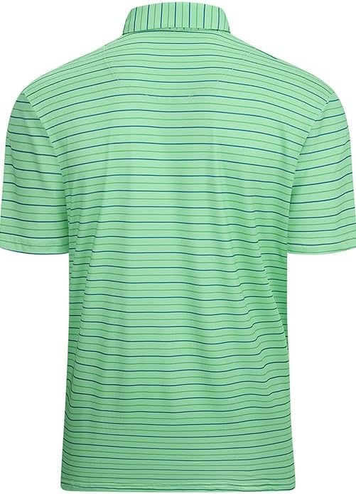 Esabel.C Jacquard Golf Shirts for Men Moisture Wicking Short Sleeve Performance Dry Fit Active Mens Polo Shirts