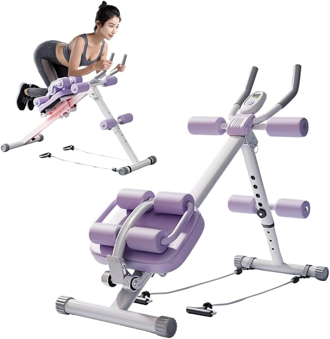 Ab Workout Equipment,Workout Equipment,Home Gym Equipment,Fitness equipment, Foldable, Knee Protection, Pulling the rope,WorkoutFor Stomach Workout,For Women/Men(350LB)