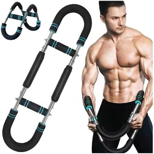 DAMR Arm Trainer, Arm Chest Exerciser with 2 Spring. Suitable for Men and Women of All Fitness Levels. Detachable Twister Fitness Equipment. Upper Body Muscle -Black, Adjustable Resistance Levels.
