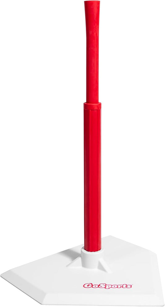 GoSports Baseball & Softball Batting Tees - Choose Jr. or Standard - Adjustable Rubber Hitting Tee