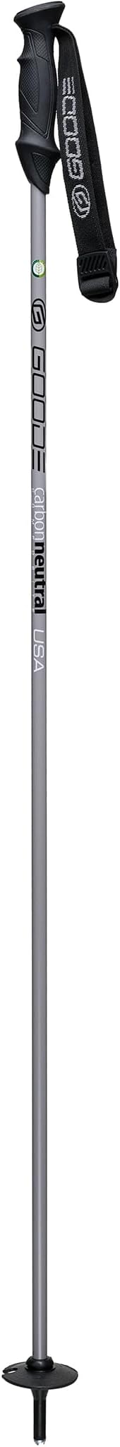 GOODE Carbon Neutral Ski Poles – Ultra-Lightweight & Durable Eco-Friendly Composite – High-Performance Shock Absorbing Downhill Ski Poles for Men & Women - Pair