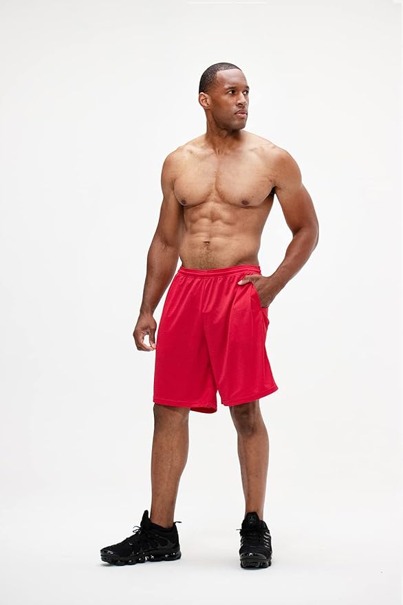 DEVOPS Men's 2-Pack Loose-Fit 10" Workout Gym Shorts with Pockets