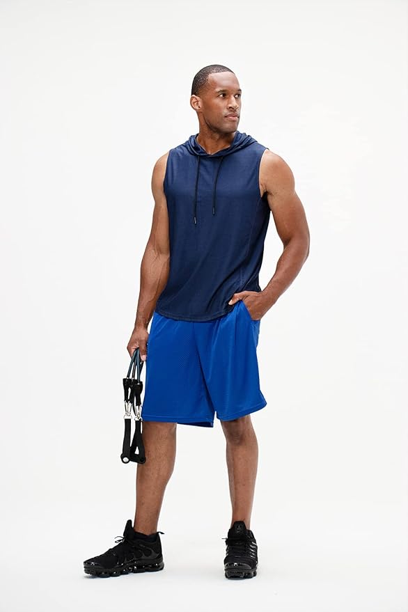 DEVOPS Men's 2-Pack Loose-Fit 10" Workout Gym Shorts with Pockets