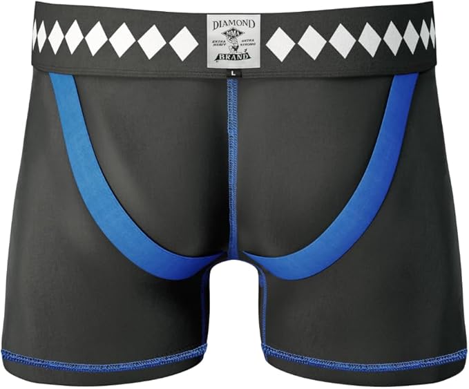 Diamond MMA Compression Shorts with Built-in Jock Strap Supporter with Athletic Cup Pocket for Sports