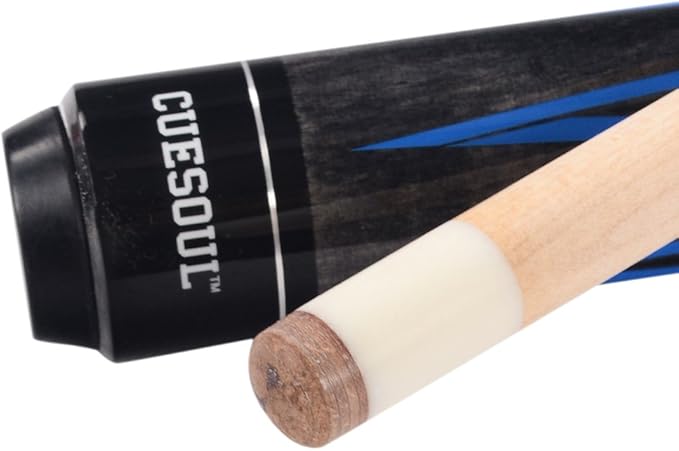 CUESOUL House Bar Pool Cue Sticks,Two Cue Sticks + 2x2 Pool Cue Case Hard
