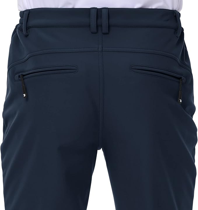 Gopune Men's Snow Ski Waterproof Softshell Pants Outdoor Windproof Warm Hiking Insulated Pants