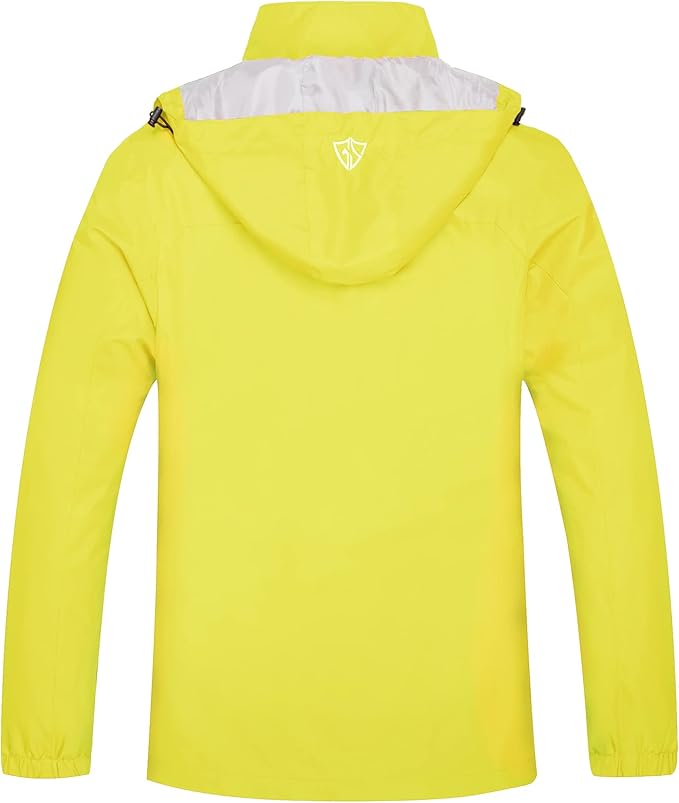 GIISAM Mens Windproof Jacket Waterproof Lightweight Mountain Sport Jacket for Men Hooded Windbreaker Raincoat