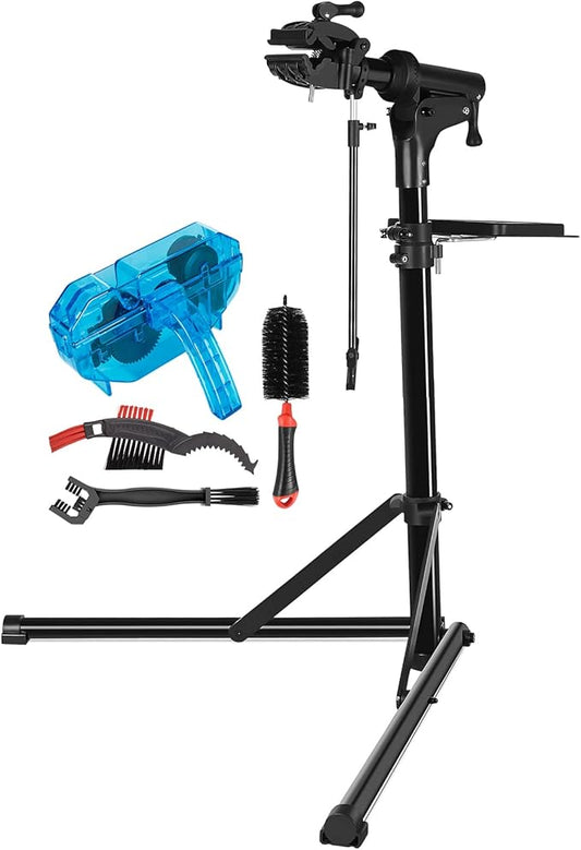 CXWXC Bike Repair Stand -Shop Home Bicycle Mechanic Maintenance Rack- Bike Workstands for Mountain Bike and Road Bike (D:Black Blue)