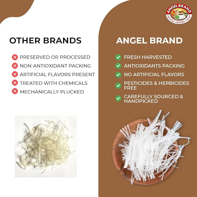 Angel Brand Isinglass 0.25 oz Pouch Pack of 3 - Sourced from Red Sea Algae - Agar Agar Primarily used as a thickening agent in soups, jellies, custards, and ice creams