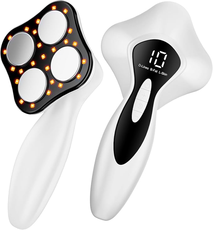 Depsoul Cellulite Massager Cordless Body Massage Tool - 3 Modes 10 Levels with Heating Function Electric Massager for Belly, Arm, Waist, Leg, Butt, Back