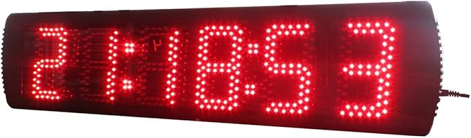 AZOOU 5-inch Hight Character Single Sided LED Sport Timing Clock Countdown/up Timer Red Color