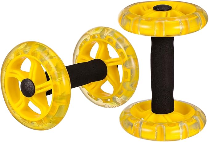 Household Appliances Exercise Abdominal Roller Workout Roller Abs Ab Fitness Roller Yellow Equipment Fitness Device Fitness Wheel Ab Wheel Dumbbel Ab