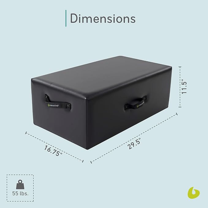 Balanced Body Standard Sitting Box for Pilates Reformer, Pilates Equipment for Home Workouts and Professional Studio Use, Fits Balanced Body Wood Reformers and Allegro or Allegro 2 Reformer