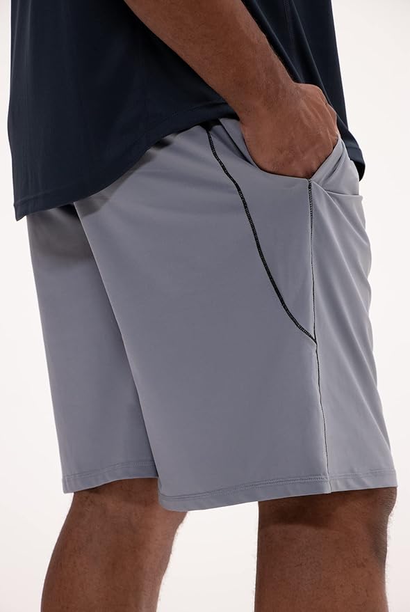 DEVOPS Men's 2-Pack Loose-Fit 10" Workout Gym Shorts with Pockets