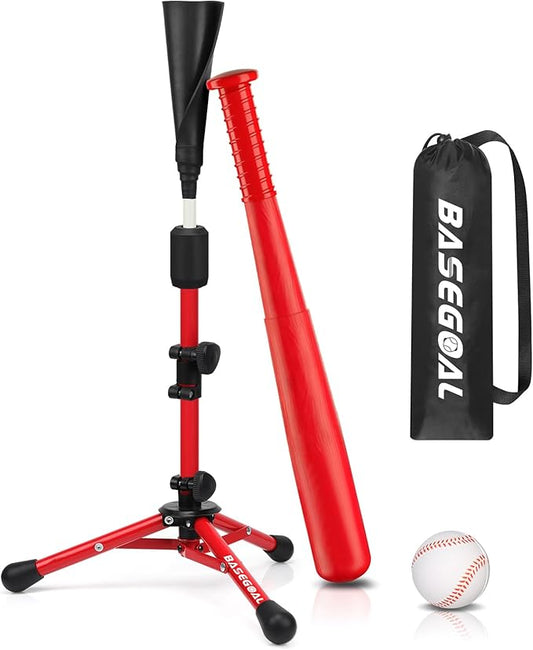 Baseball Tee for Kids,Youth Stand Set,Teeball Set,Youth Baseball,Softball Batting Tee Set,Easy Adjustable Height