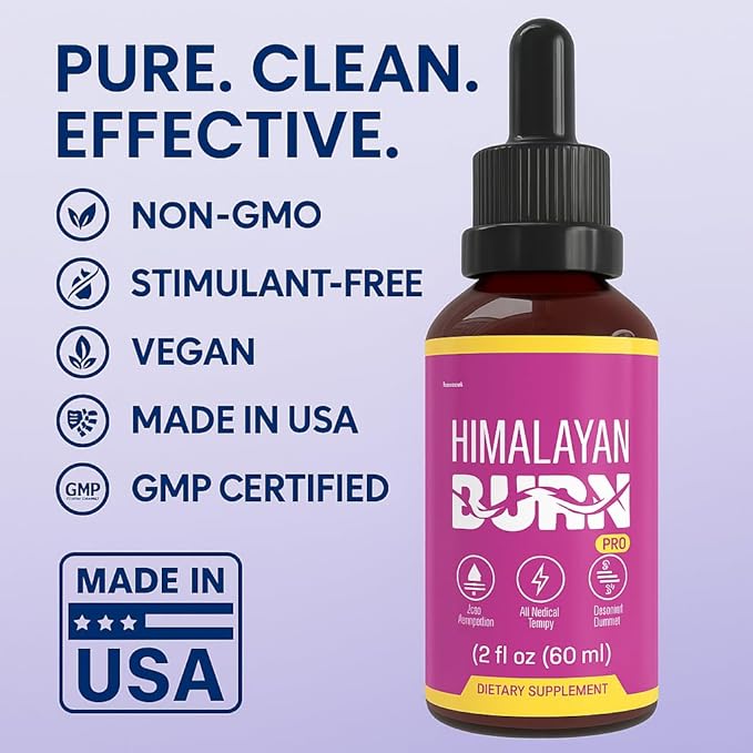 Himalayan Burn Pro Dietary Supplement, 2 fl oz, Natural Energy Blend, 60 Servings (1)