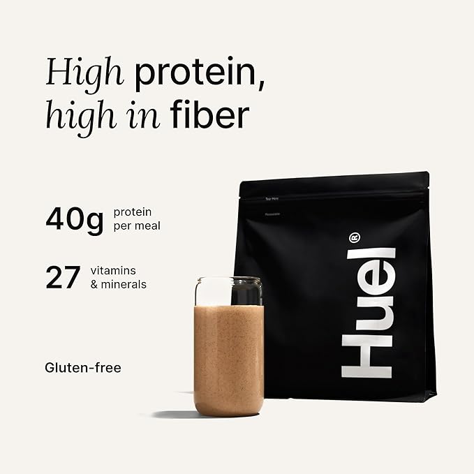 Huel Black Edition | Chocolate 40g Vegan Protein Powder | Nutritionally Complete Meal | 27 Vitamins and Minerals, Gluten Free | 17 Servings