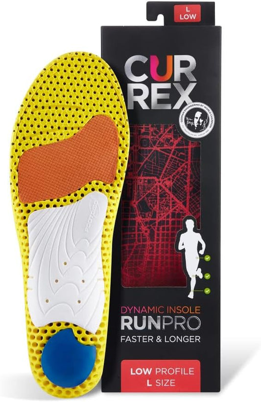 CURREX RunPro Insoles for Running Shoes – Arch Support Inserts to Help Reduce Fatigue, Prevent Injuries & Boost Performance – for Men & Women – Low Arch, XS
