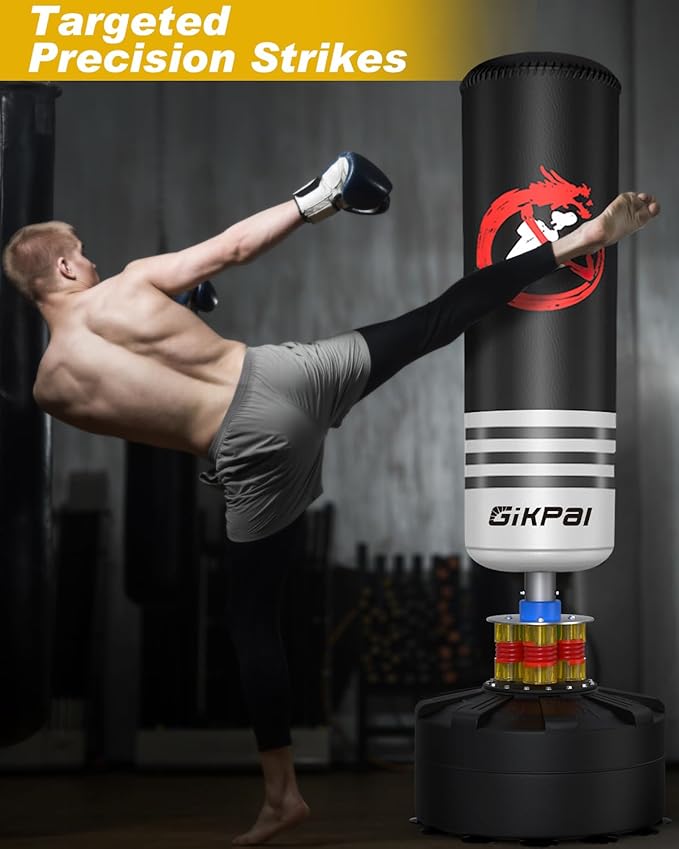 GIKPAL Freestanding Punching Bag with Boxing Gloves, Heavy Boxing Bag with Stand for Adult, Kickboxing Bag for MMA Martial Arts Boxing Traning