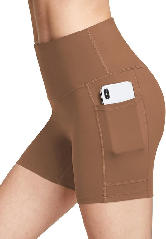 baleaf Women's 8"/ 5"/ 3" Biker Shorts High Waist Yoga Workout Gym Running Volleyball Spandex Shorts with Pockets