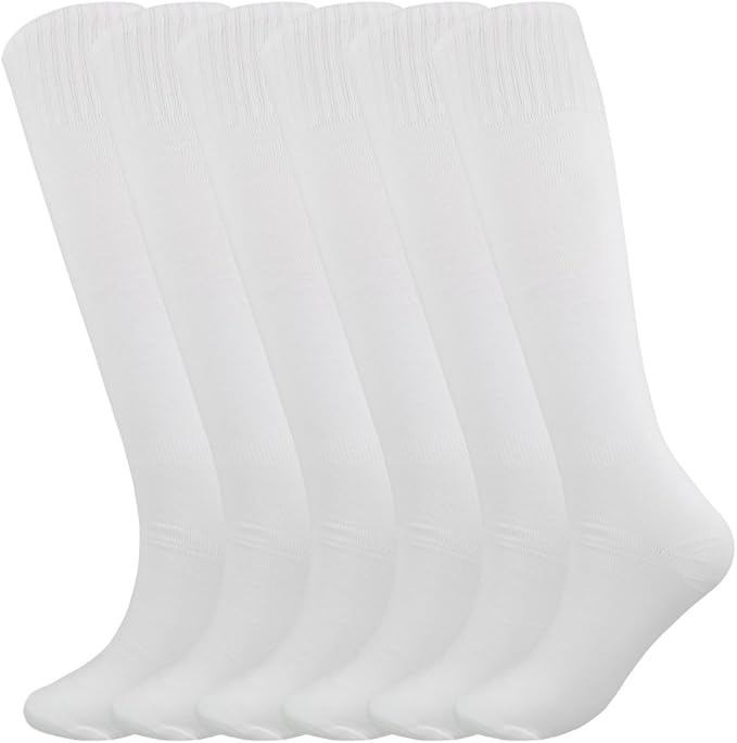 Fitliva Knee High Long Sports Socks Unisex Multicolor 3/6/12 Pairs