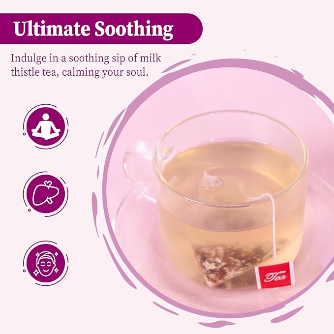 FullChea - Milk Thistle Tea Bags, 40 Teabags, 3g/Bag - Natural Milk Thistle Seed