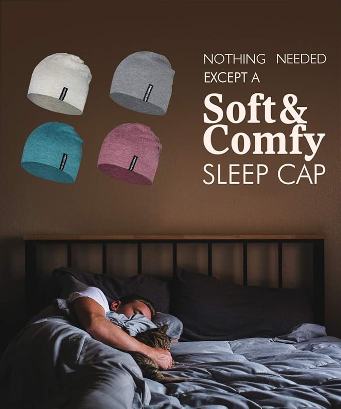 9" Multifunctional Lightweight Beanies Hats Snug Fitting, Running Skull Cap Helmet Liner Sleep Caps