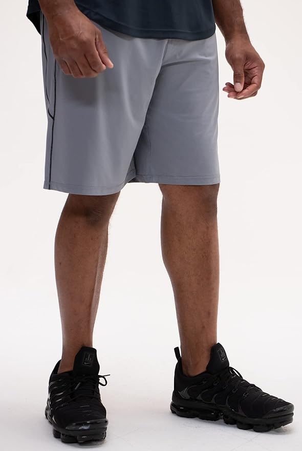 DEVOPS Men's 2-Pack Loose-Fit 10" Workout Gym Shorts with Pockets