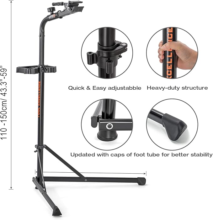 E-Bike Repair Stand (Max load 110lbs/50kg) - Bike Stand for Maintenance Workstand - Ebike Repair Stand Shop Home Mechanics for Mountain Bike and Road Bike (TB-WS51)