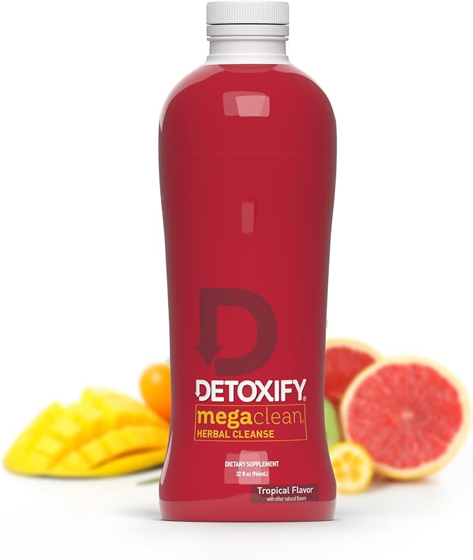 Detoxify – Mega Clean Herbal Detox Cleanse Drink – Full body cleanse detox for women and men - Same day results - Plus sticker