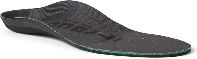 Icebug Comfort Insoles with Dynamic Arch Support, Charcoal Medium Arch, M 5/W 6.5-7