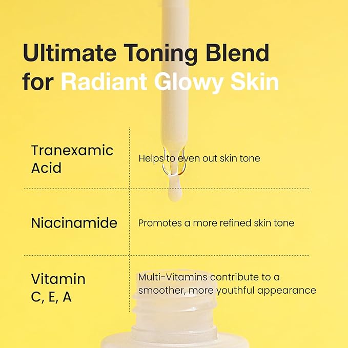 coxir TXA Niacinamide Toning Ampoule – Korean Face Serum with Tranexamic Acid & Vitamin C for Even Skin Tone, Radiance & Hydration – Calming and Lightweight – 50ml/1.69 fl.oz