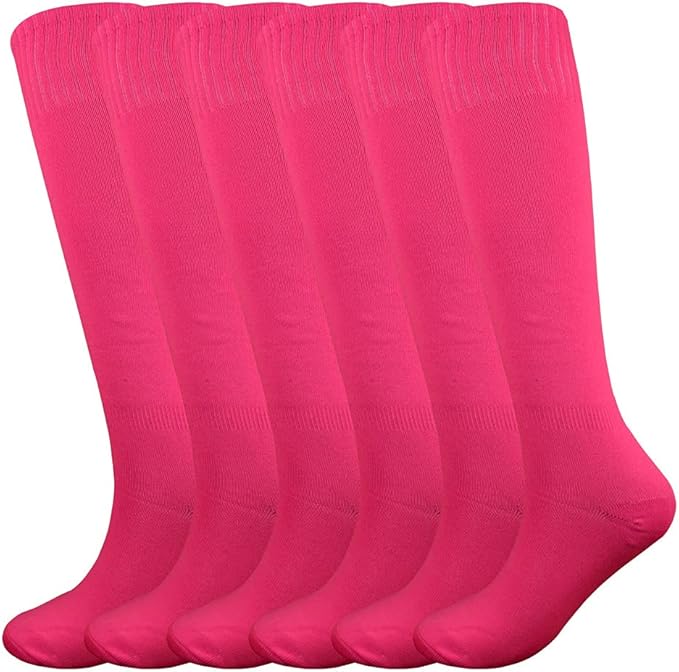 Fitliva Knee High Long Sports Socks Unisex Multicolor 3/6/12 Pairs