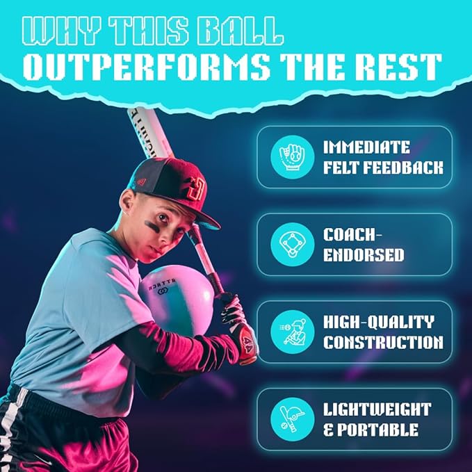 Connector Ball. 9in-13in. Reinforce Proper Arm Action and Stay Connected While Hitting, Pitching, and Catching. Perfect for Pilates and Core Work Training.