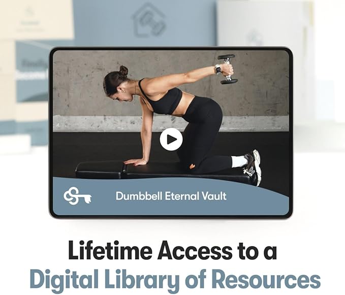 Dumbbell Transformation Journal and Elevate Exercise Cards: Home Workout Series Card Deck - Comprehensive Fitness System With Effective Dumbbell Workouts. #1 Workout Journal/Workout Planner for Women & Men.