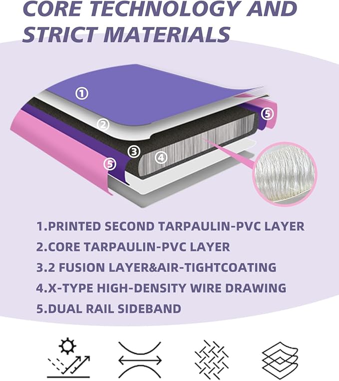 Inflatable Air Gymnastics Mat Training Mats with Air Pump 4/8 inches Thickness Gymnastics Tracks for Home Use/Tumble/Gym/Training/Cheerleading/Yoga/Beach/Park/Water