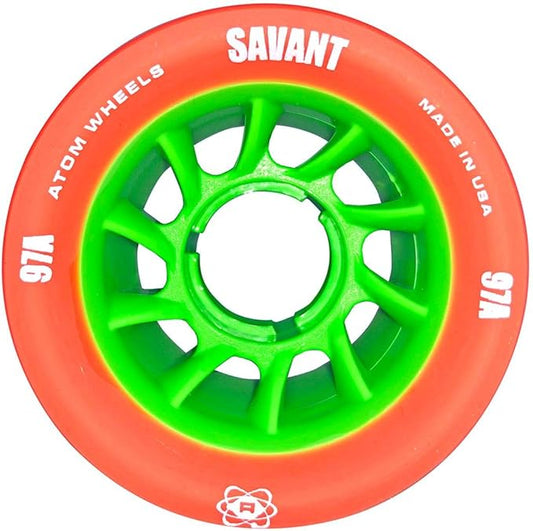Atom Quad Wheels - Savant (62mmx40mm, Orange (97A), 4pk)