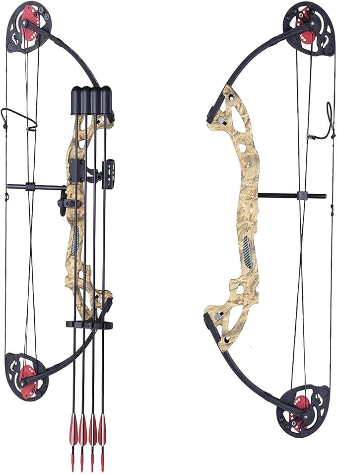 Compound Bow Archery for Youth and Beginner, Right Handed,19”-28” Draw Length,15-29 Lbs Draw Weight, 260 fps