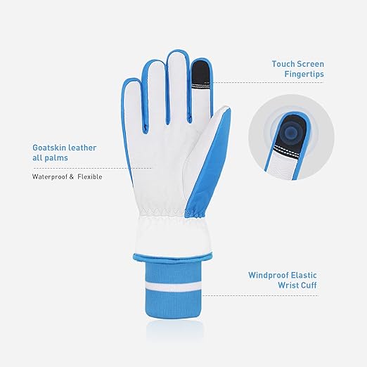 HANDLANDY Insulated Work Gloves Waterproof for Men Women, 3M Thinsulate Ski Gloves Winter Cold Weather Work Gloves Touchscreen (Large, Black)