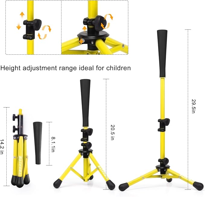 Baseball Tee for Kids,Batting Tee,Softball Tee,Youth Hitting Tee,Teeball Tee,Travel Tee,Easy Adjustable Height