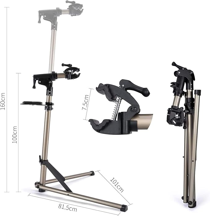 CXWXC Bike Repair Stand -Shop Home Bicycle Mechanic Maintenance Rack- Bike Workstands for Mountain Bike and Road Bike (C:Champagne Blue)